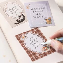 Mr.Paper 16Pcs/Book Light Sleep Manuscript Series Healing Hand-Drawn Base Sticker Pack for Journal Scrapbook DIY Handbook Decor