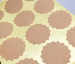 120PCS Round/Heart 35mm BLANK Brown Kraft Paper Sticker For DIY Writting Printing Baker Label