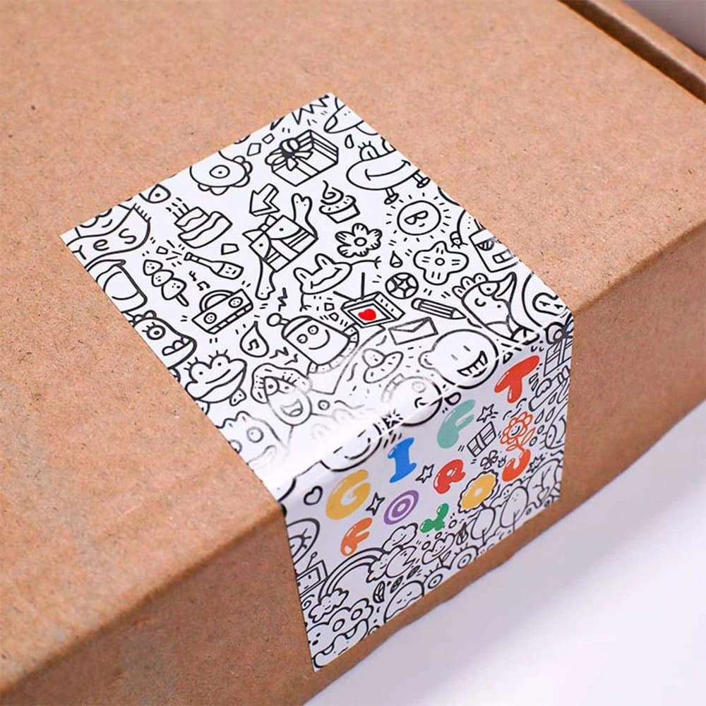 10-50pcs/pack Rectangular "Gift For You" Stickers Thank You Stickers For Small Business Gift Packaging Decor Sealing Labels