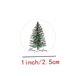 100-500Pcs 1inch Christmas Stickers Xmas Labels Merry Christmas Decorations For Home 2024 Navidad Kerst New Year Gift