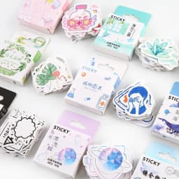 46pcs/box Cute Girls' Generation Diary Stickers Scrapbook Journal Decoration Stationery Flakes DIY Material Kawaii Stickers