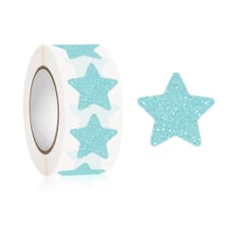 500pcs Exquisite Gold Powder Blank Love Stars Round Stickers Handmade Decoration Holiday Birthday Party Sealing Label Sticker