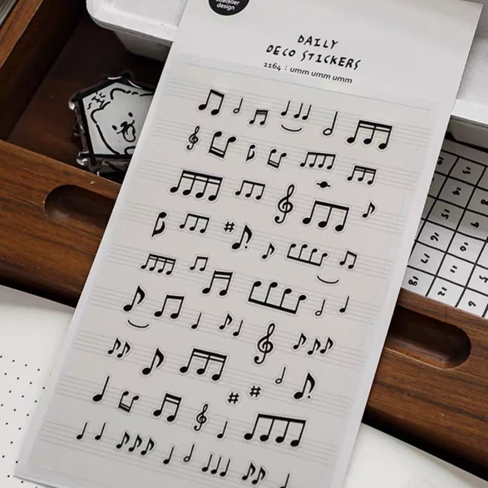 Korean Import Suatelier Musical Note PVC Stickers Scrapbooking Diy Journal Diary Cute School Stationery Sticker School Gift