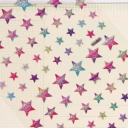 Colorful Glittering Hearts Stars Crystal Drop 3D Stickers Scrapbooking Diy Journal Stationery Sticker Sheet Deco Gift