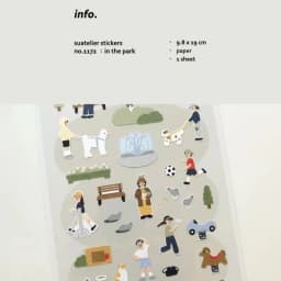 Korean Import Suatelier In The Park Paper Stickers Scrapbooking Diy Journal Stationery Sticker Deco Art School Supply 1172