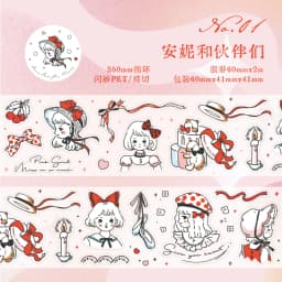 Journal GO 6x200cm Fairy Tale PET Tape Sticker DIY Scrapbooking Decor Album Collage Journalling Material Aesthetics Masking Tape
