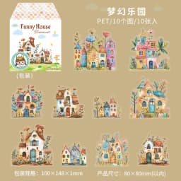 10pcs/1lot Kawaii Stationery Stickers Cabin of Curiosities Diary Decorative Mobile Stickers Scrapbooking DIY Craft Stickers