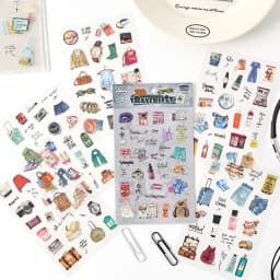 6pcs/1lot Kawaii Scrapbook Stickers Life building Journal Junk Journal Planner Stationery Sticker Planner Decorative