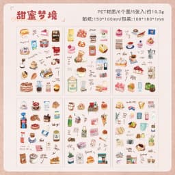 6pcs/1lot Kawaii Scrapbook Stickers Life building Journal Junk Journal Planner Stationery Sticker Planner Decorative