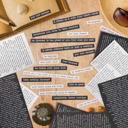 8 Sheets Quote Phrase Word Stickers for Scrapbooking Vintage Scrapbook Sentiment Stickers Planners DIY Card Making Collage Album