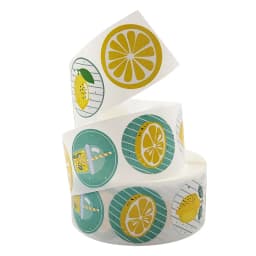 100-500pcs 1 inch 8 Kinds of Design Lemon Stickers Thank You Stickers for Envelope Seals Business Packaging Party Favors Decor