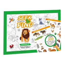Fun Sticker Book, Search and Find Sticker Book Fun DIY Toy Book for Children Aged 3-10 Looking for Animal Parent-Child Interacti
