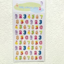 Korean Import BONITO Creative Alphabet Number Colorful Jelly 3D Stickers Scrapbooking Diy Journal Stationery Sticker School Gift