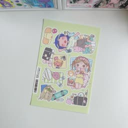 Cute Sweet Cool Japanese Girl Sticker Korean Kawaii Cartoon Y2k Stickers Hand Account Diary Planner Scrapbook Decorative Sticker