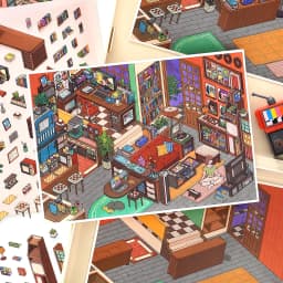 My Little Nest 15.0 Series Kawaii 3D Cartoon Miniature Scene Stickers DIY Hand Pasting Stacking Fun Scrapbook Stickers