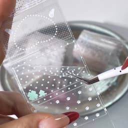 WAKAWAKA PET Transparent Sticker Cute Lace Dot Deco Sticker Roll for Scrapbooking Diy Arts Crafts Album