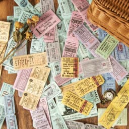 50pcs/lot Kawaii Scrapbook Sticker Journey tickets Scrapbooking Supplies diary Planner Decorative Craft Stationery Sticker