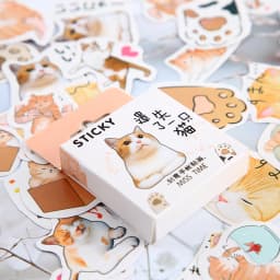 46Pcs Pink Girlhood Mini Paper Stickers Kawaii Japanese Stationery for DIY Album Diary Scrapbooking Label Decor