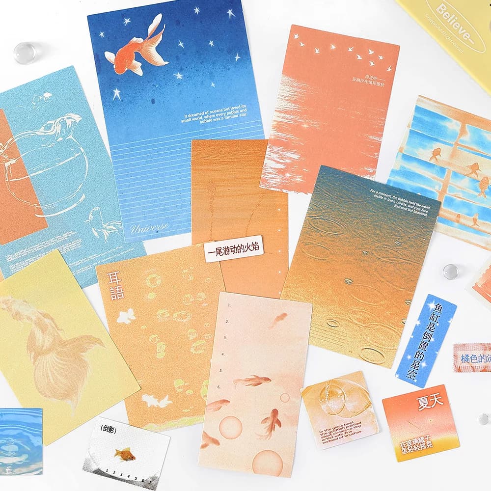 40pcs Dream Shelter Series Ins Landscape Sticker Material Pack Creative Collage DIY Junk Journal Scrapbook Aesthetic Supplies