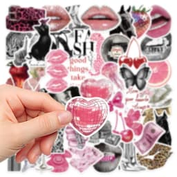10/30/50PCS Sweet Cool Y2K Hot Girl Retro Punk Aesthetics Stickers Laptop Skateboard Scrapbooking Phone Luggage Sticker