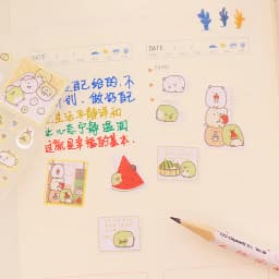 4pcs/Lot Sumikko gurashi paper sticker Cute bear penguin cat Decorative adhesive for diary letter scrapbook Stationery