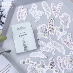 46pcs Kawaii Flower Poetry Stickers Cute Diary Labels DIY Scrapbooking Stationery Decorations
