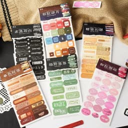 4pcs/lot Kawaii Scrapbook Stickers Trace Labeling DIY Journaling Scrapbooking Supplies Decorative Stationery Sticker