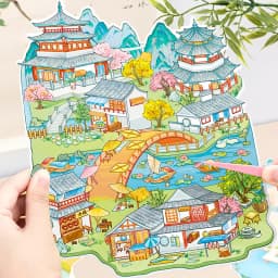 Traditional Famous Painting Series Kawaii 3D Miniature Scene Stickers DIY Scrapbook Handmade Stacking Stationery Stickers