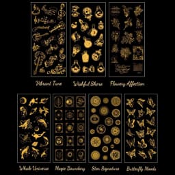 Golden Romance Series Vintage Journal Stickers Cute Scrapbooking Decoration Hologram Deco Butterfly Flower Whales DIY