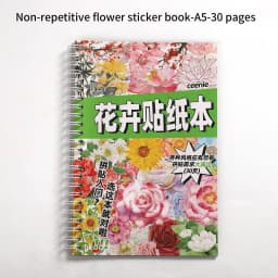 JIANWU 50 Pages/ Book Character Landscape Series No Repeat Retro A5 Sticker Book Creative DIY Journal Decor Collage Stationary