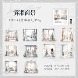 10pcs/lot Kawaii Stationery Stickers Winter Snow Rhythm Diary Planner Decorative Sticker Scrapbooking Journal Sticker