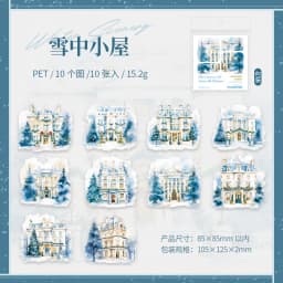 10pcs/lot Kawaii Stationery Stickers Winter Snow Rhythm Diary Planner Decorative Sticker Scrapbooking Journal Sticker