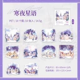 10pcs/lot Kawaii Stationery Stickers Winter Snow Rhythm Diary Planner Decorative Sticker Scrapbooking Journal Sticker