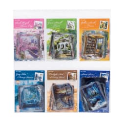 15pcs/1lot Kawaii Scrapbook Stickers Street Walk Junk Journal Gold Planner Stationery Sticker Planner Decorative