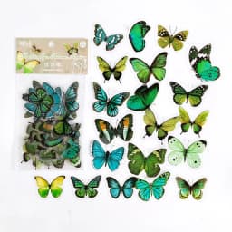 40PCS PET Cute Vintage Butterfly Stickers Eco-Friendly for Laptop Junk Journal Scrapbooking Aesthetic Pack