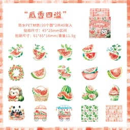 40Pcs/Set Fruit Aroma Fills The Garden Series Vintage Flower Material Collage Sticker Creative DIY Journal Stationery