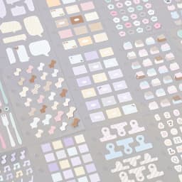 10 Pcs Cartoon Shaped Sticker Pack Colored Marks Cute Diary Stickers Scrapbooking Collage Card Decoration School Accessories