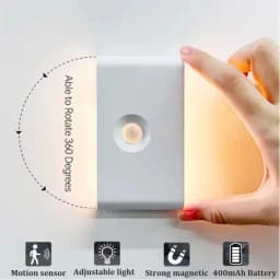 Wireless LED Night Light With Motion Sensor USB Rechargeable 400mAh Battery Modern Wall Lamp For Bedroom Bedside Table Lights