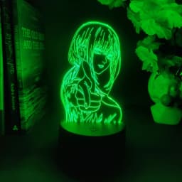Colorful Anime Figure Nightlight Power 3D Lamp Denji Manga Lights Cute Makima Lighting Decoration Lamps for Bedroom Xmas Gift