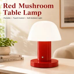 Bedroom Living Room Dining Room Outdoor Rechargeable Mushroom Table Lamp LED Touch Switch Small Mushroom Night Light