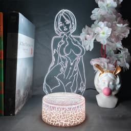 Cortana Halo 4 Game Aesthetic Lamp Desktop Decorative Nightlight for Gamers Room Cool Gift LED Color Changing Setup
