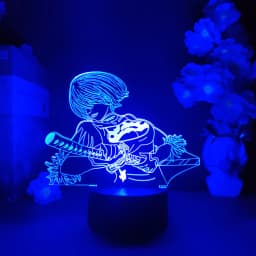Nierr Figure Lighting RGB Lamp Cool Gaming Room Decorative Night Light Bedroom Bedside Table Lamps LED 5v USB Powered 2B YoRHa