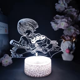 Nierr Figure Lighting RGB Lamp Cool Gaming Room Decorative Night Light Bedroom Bedside Table Lamps LED 5v USB Powered 2B YoRHa