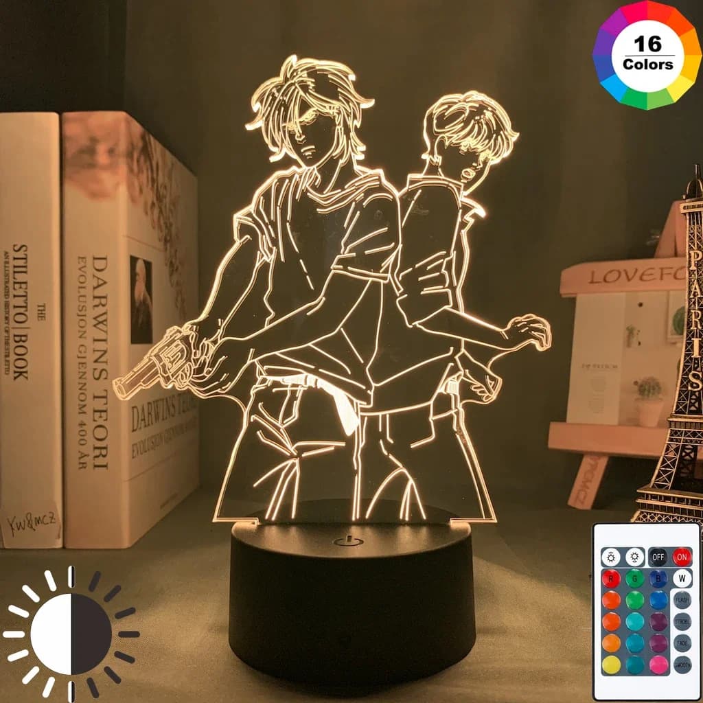 Banana Fish Led Night Light Anime for Bedroom Decor Child Kids Birthday Gift Manga Gadget Dropshipping Banana Fish Lamp