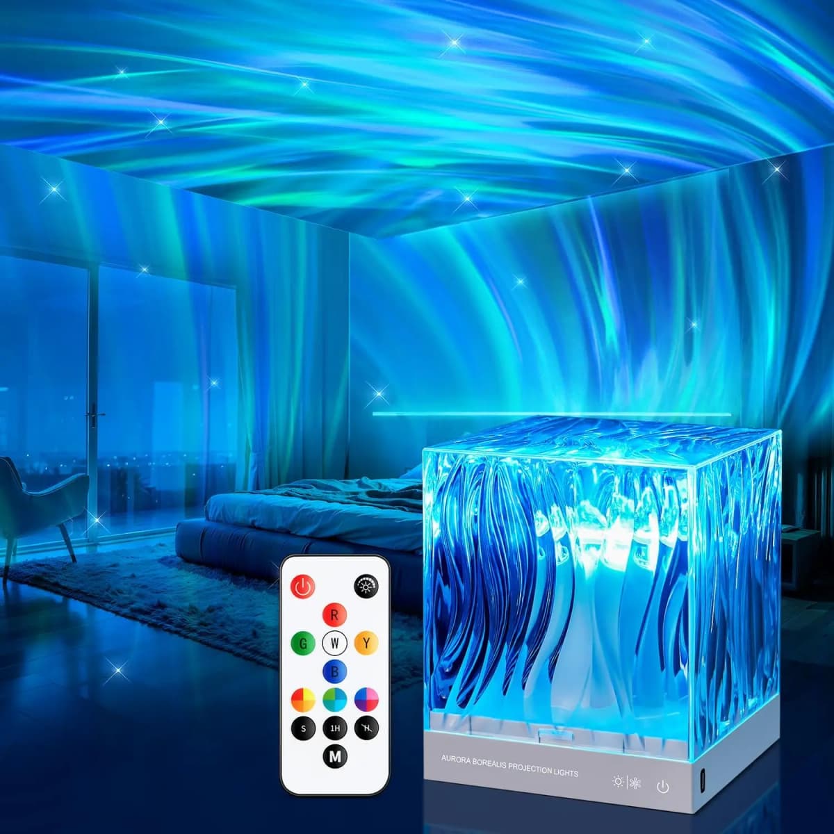 New Northern Light Starry Sky Projector Lamp Ocean Projector Lamp Bar Party Atmosphere Light Decoration Night Light Holiday Gift
