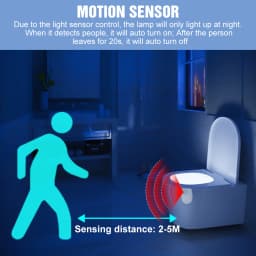 RGB LED Toilet Bowl Lamp PIR Smart Motion Sensor Night Lights AAA Battery Powered For Washroom Bathroom WC Toilet Seat Backlight