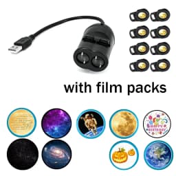Double lens USB Galaxy Lamp Projector Led Newest Globe Star Moon Night Light for Home Decoration Room Decor Wall Lighting Gift