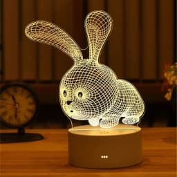 USB Operated 3D Acrylic LED Night Light Festival Birthday Kids Gifts Bedroom Bedside Decor Night Lamp Home Novelty Lighting