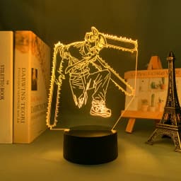 3d Led Lamp Anime Chainsaw Man for Bedroom Decoration Nightlight Kids Birthday Gift Manga Chainsaw Man Led Night Light Bedside