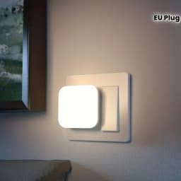 1/2pcs LED Night Lights Plug-in Wall-Mounted with Auto On/Off Dusk to Dawn Sensor, 0.5W Low Voltage (220-240V) Warm White Light,